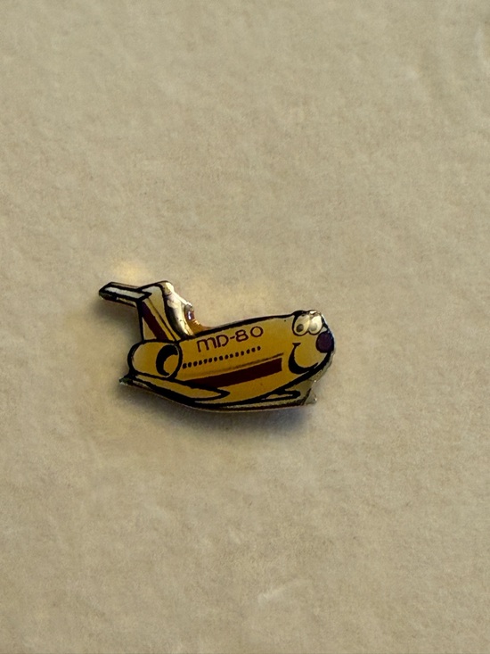 Other - MD-80 Yellow Airplane Lapel Pin - Men Accessories